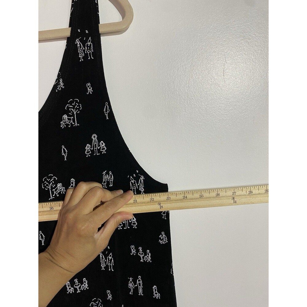 Carole Little Dress 16 Black Maxi Artsy Vacation Y2K Travel Cruise Resort USA - Picture 8 of 10